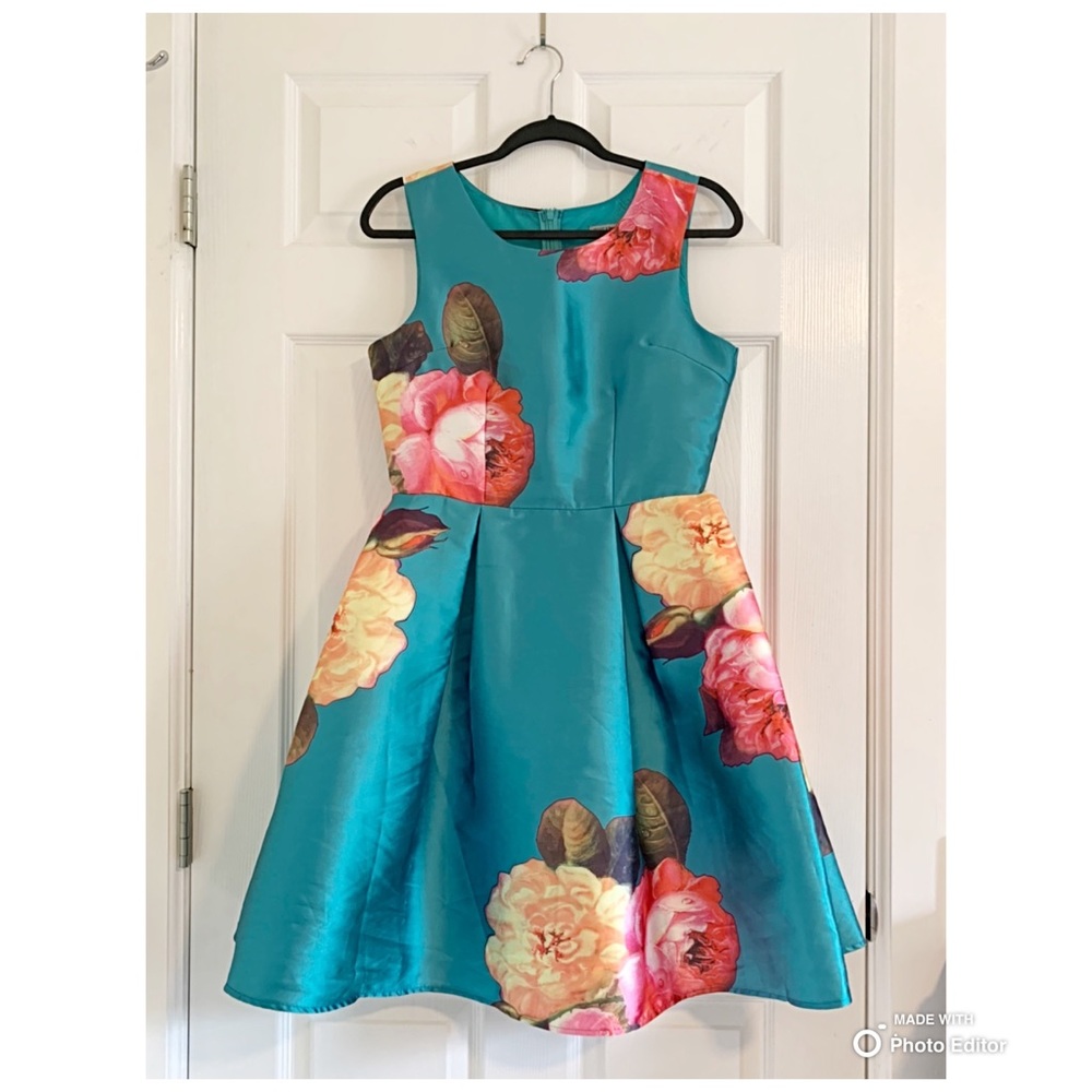 Fashion Line teal midi dress